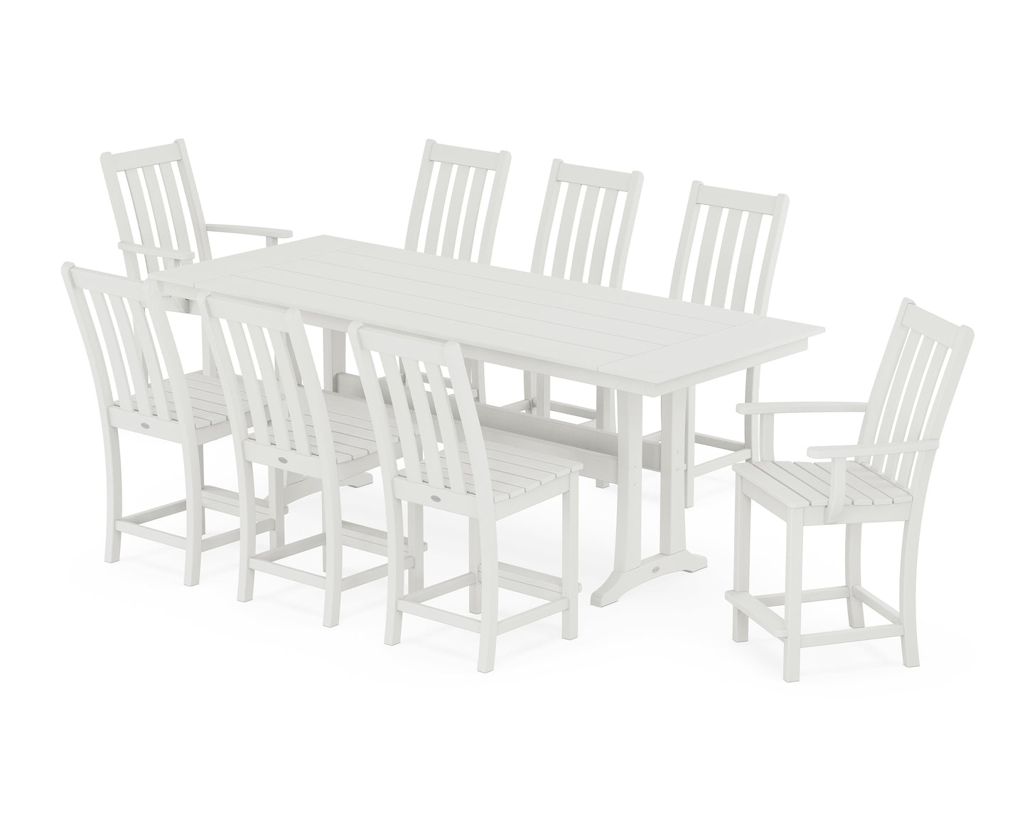 Vineyard 9-Piece Farmhouse Counter Set with Trestle Legs