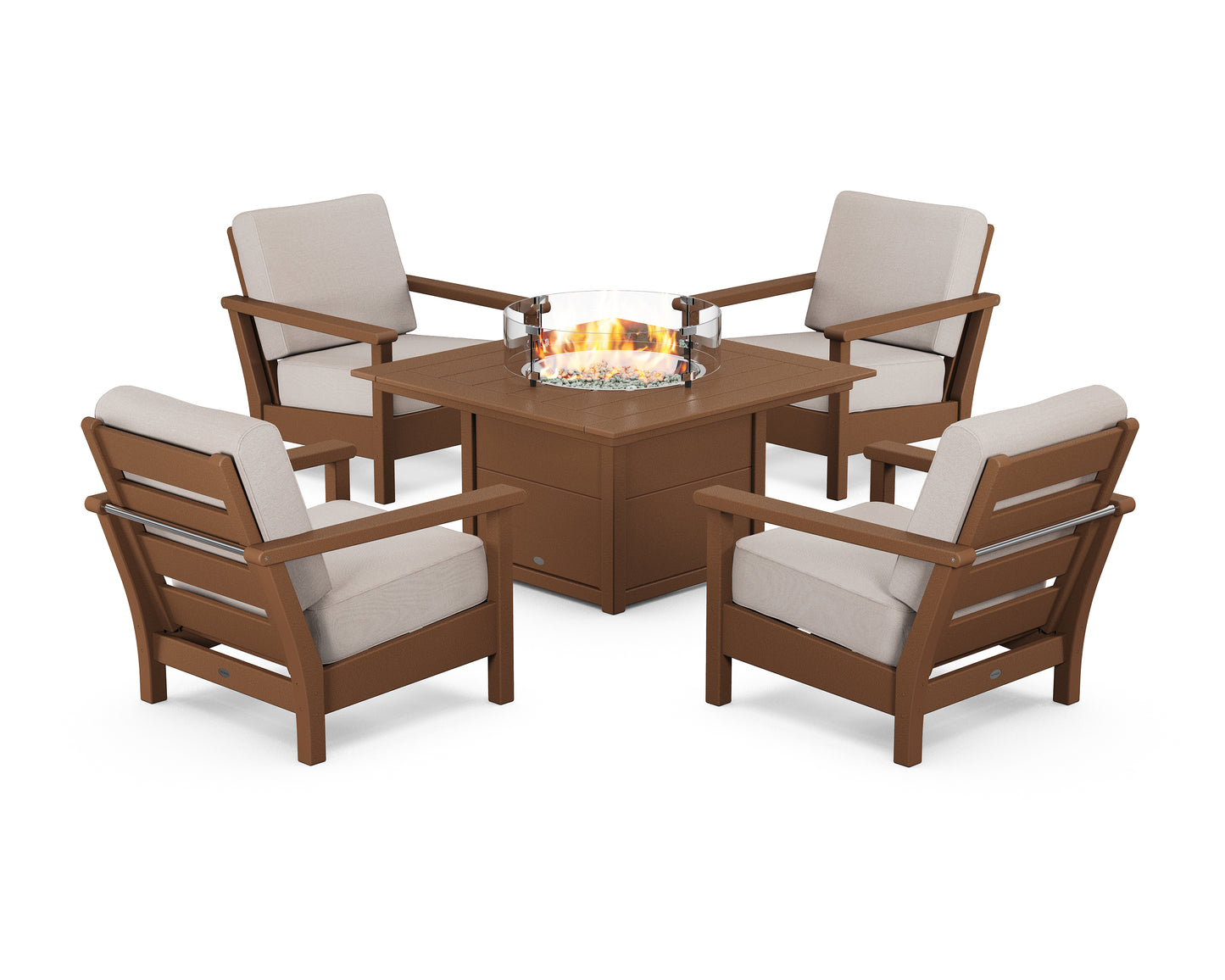 Harbour 5-Piece Conversation Set with Fire Pit Table