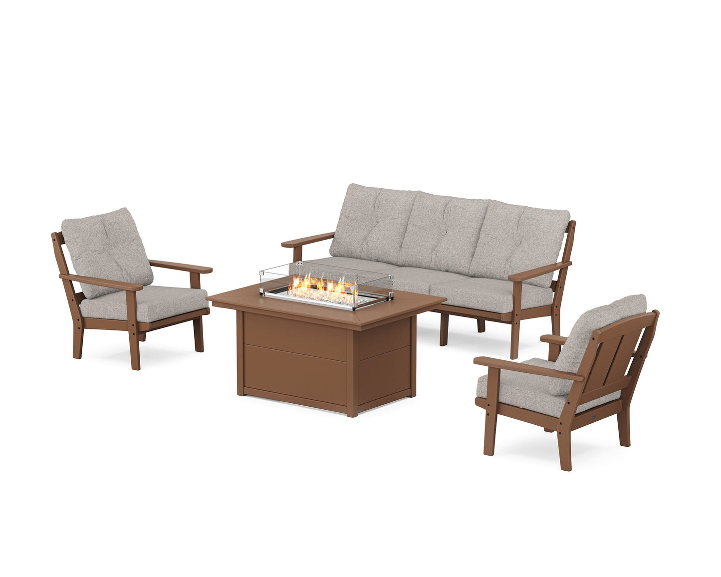 Mission Deep Seating Fire Pit Table Set