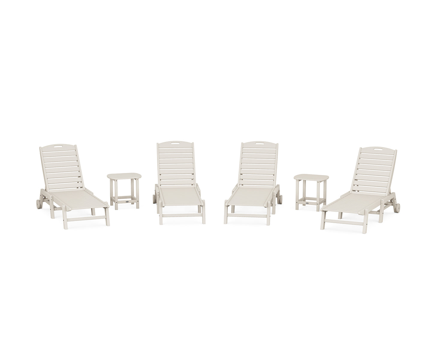 Nautical Chaise 6-Piece Set with Wheels