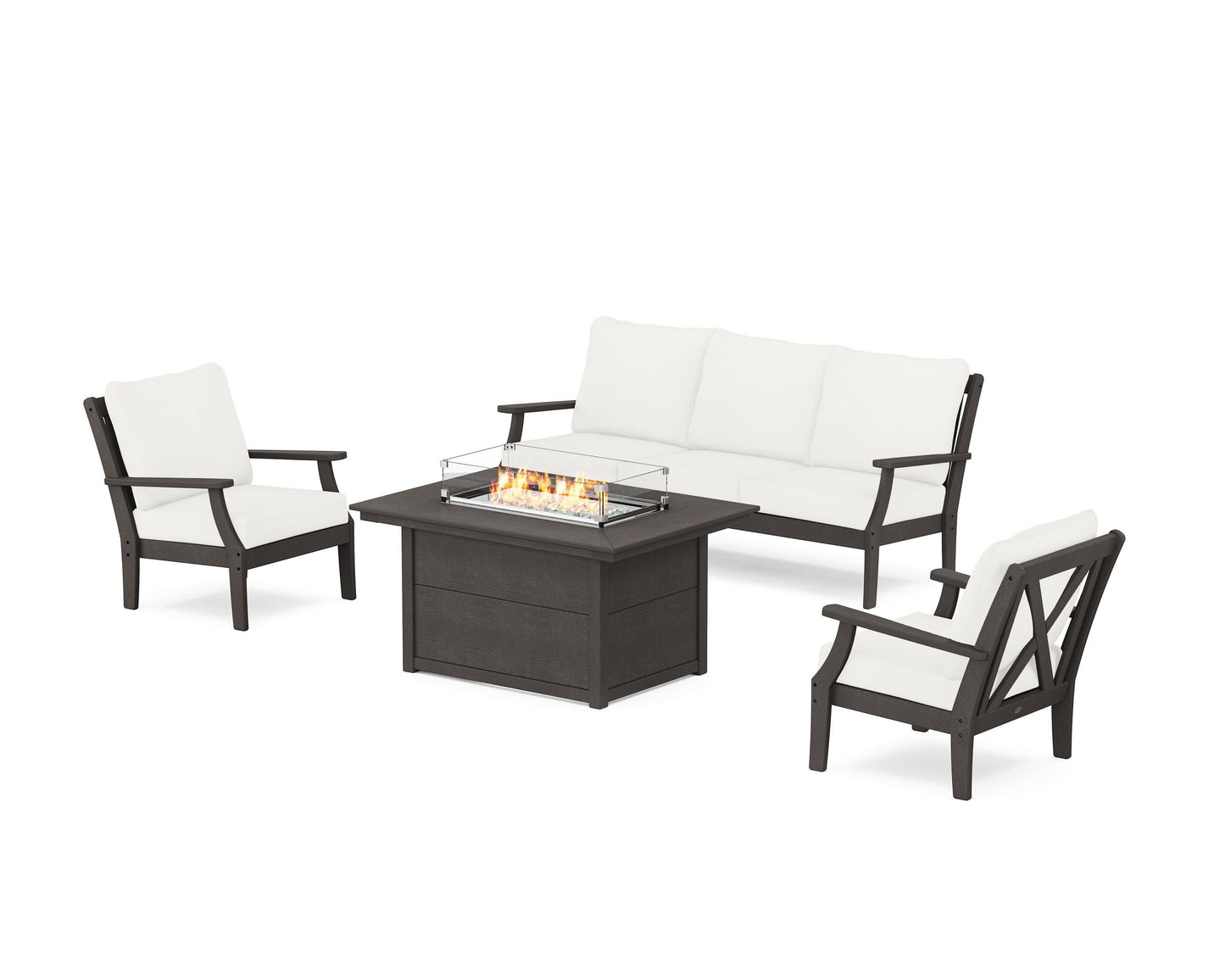 Braxton Deep Seating Fire Pit Table Set