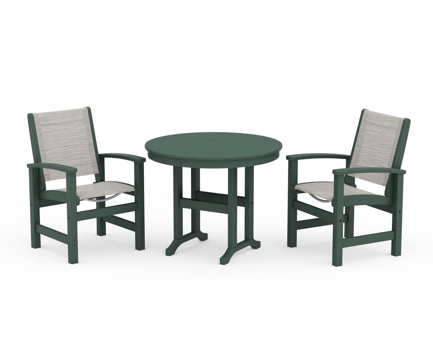 Coastal 3-Piece Round Dining Set