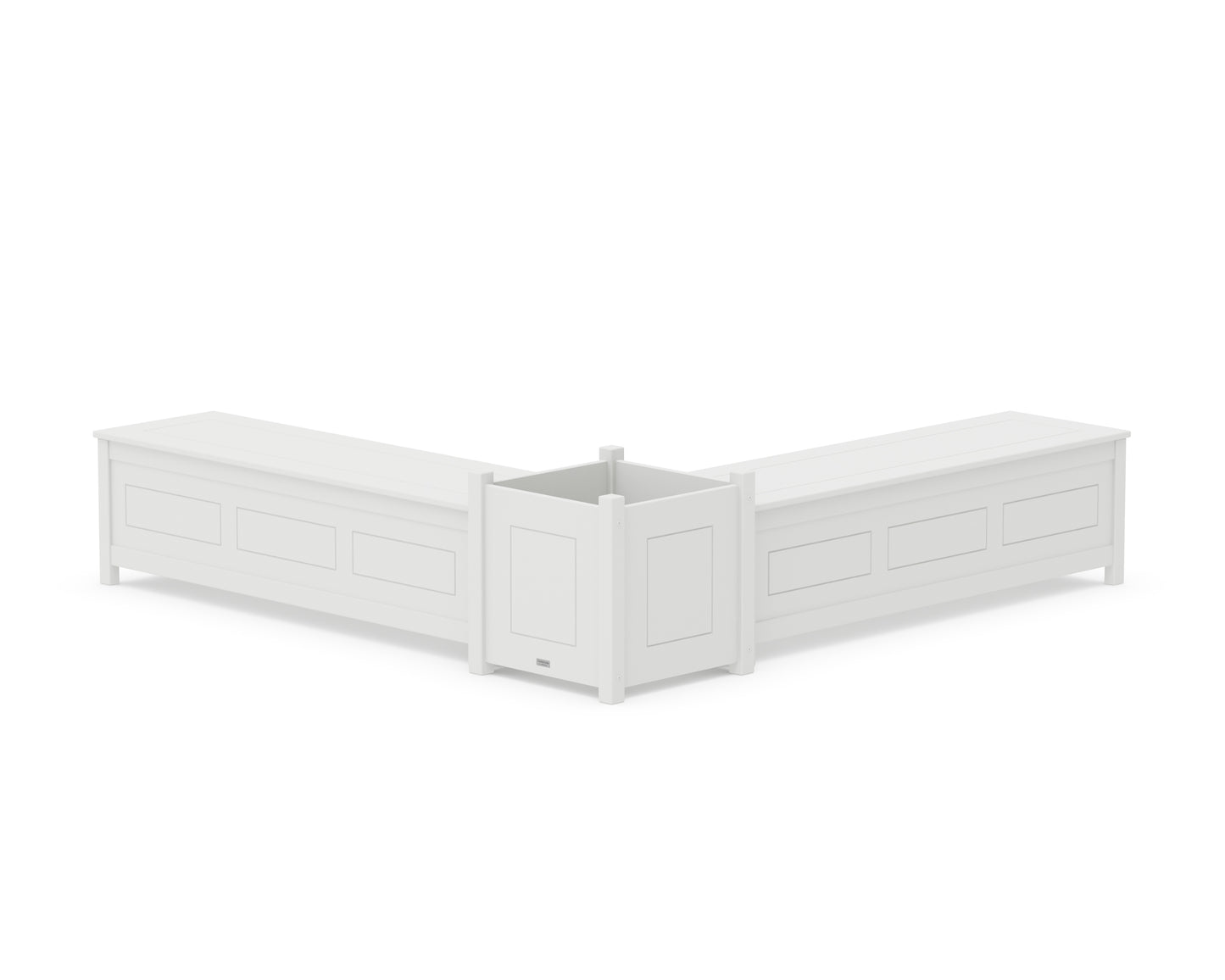 60" Country Living L- Shaped Planter Storage Bench Set- Large
