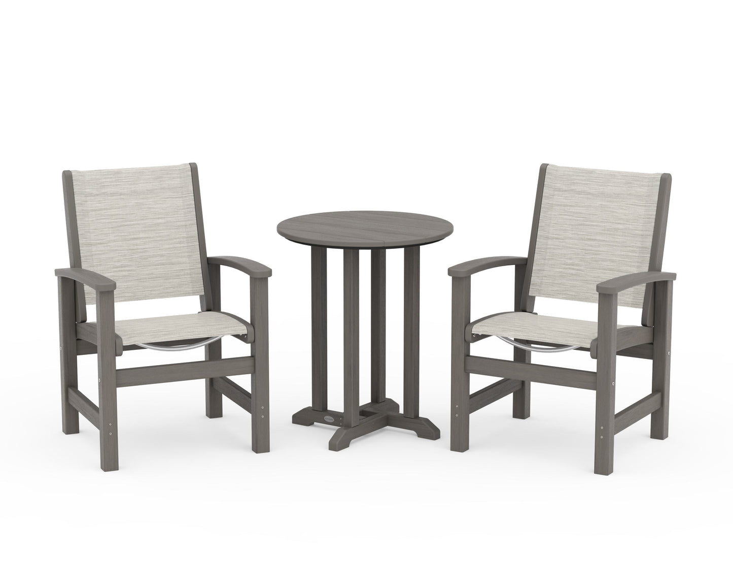 Coastal 3-Piece Round Bistro Dining Set