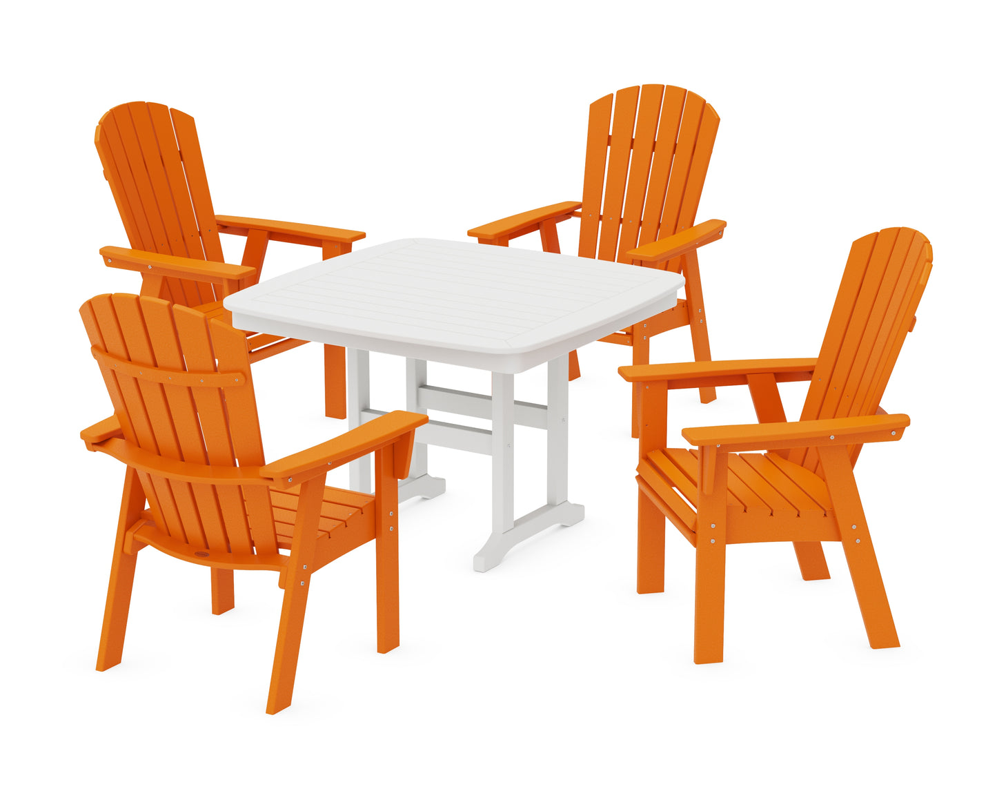 Nautical Curveback Adirondack 5-Piece Dining Set