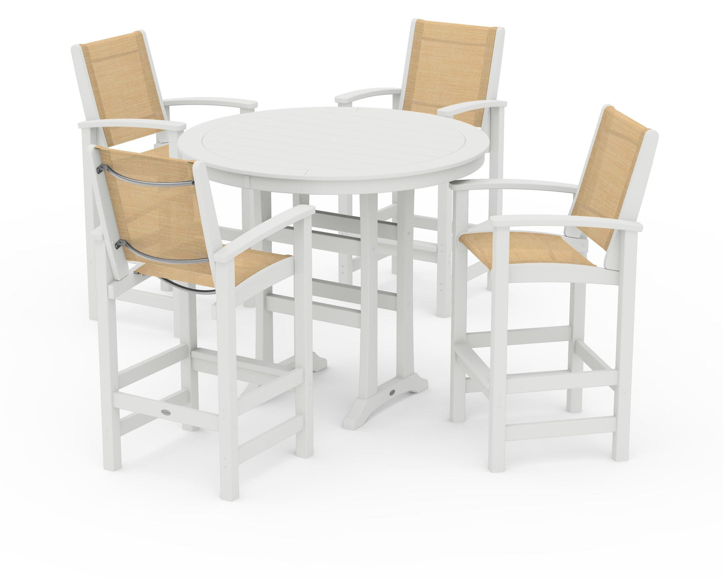 Coastal 5-Piece Nautical Trestle Bar Set