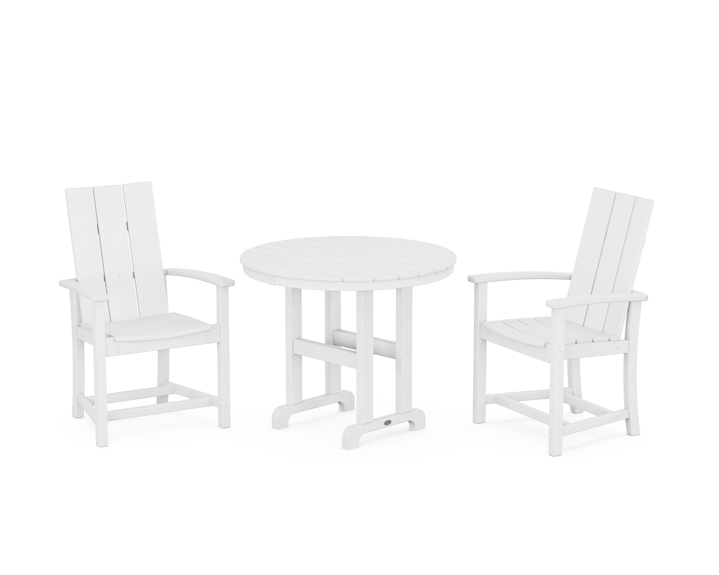 Modern Adirondack 3-Piece Round Farmhouse Dining Set