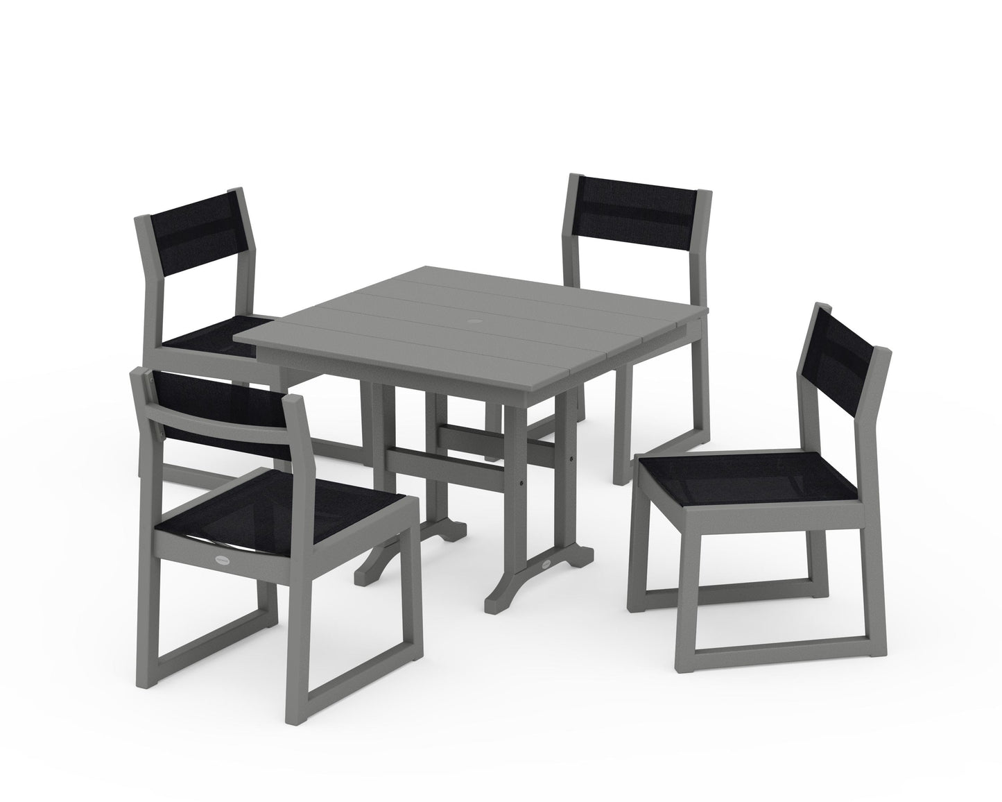 EDGE Sling Side Chair 5-Piece Farmhouse Dining Set