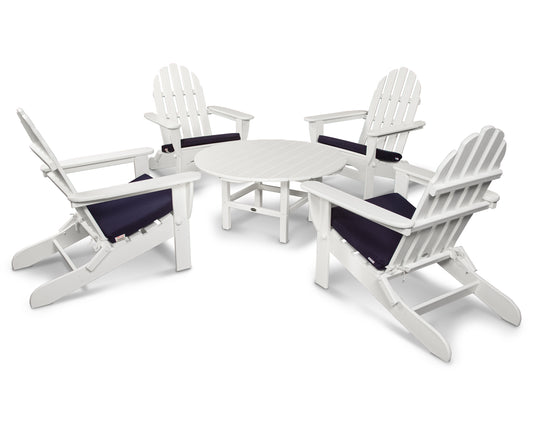 Classic Adirondack 5-Piece Conversation Group with Seat Cushion