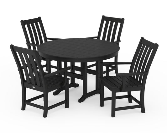 Vineyard 5-Piece Round Farmhouse Dining Set