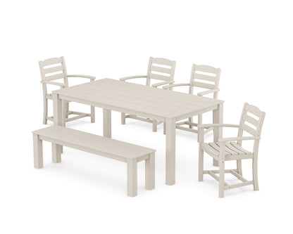 La Casa Cafe' 6-Piece Parsons Dining Set with Bench