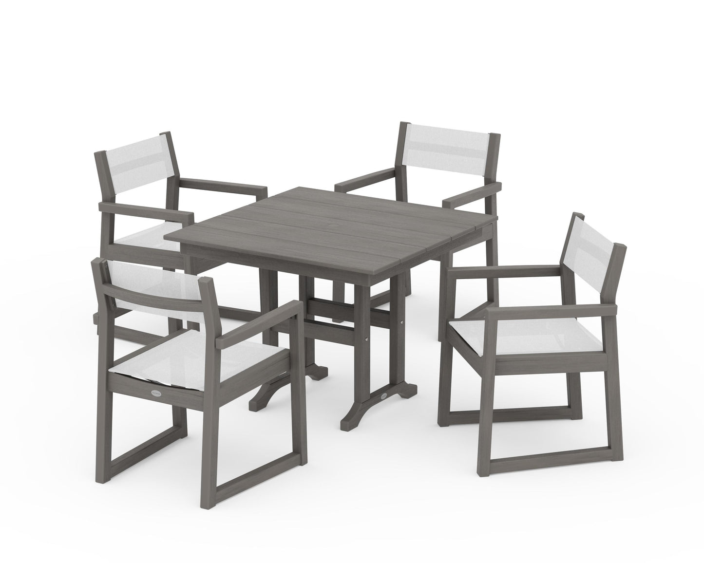 EDGE Sling Arm Chair 5-Piece Farmhouse Dining Set