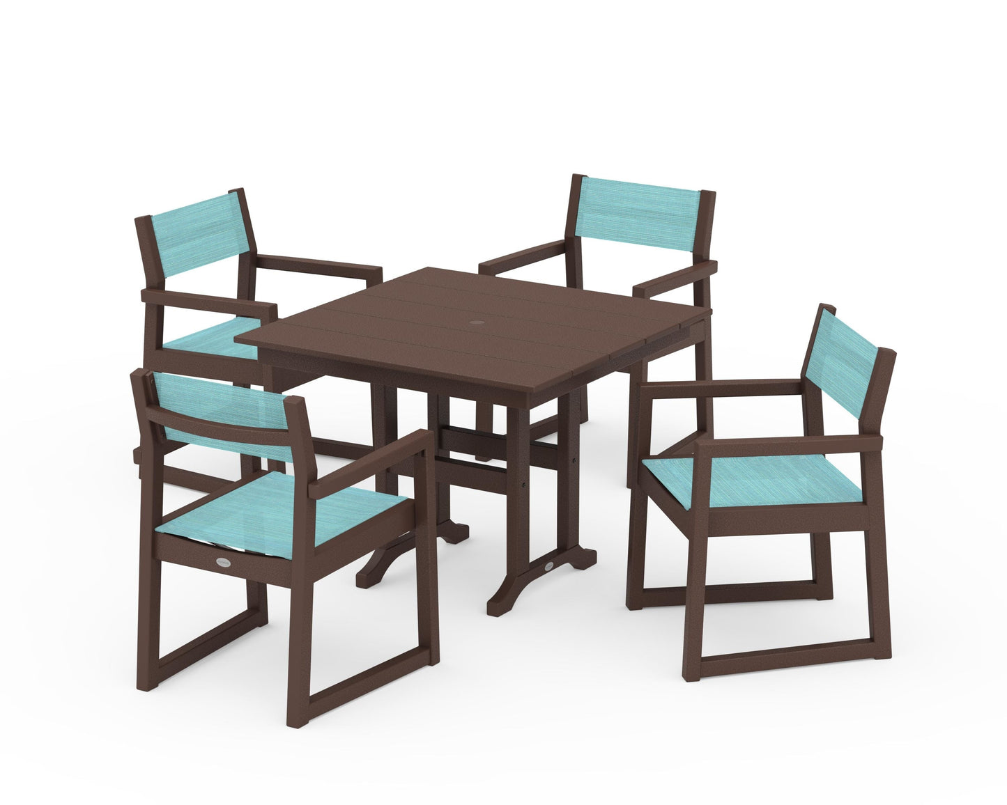 EDGE Sling Arm Chair 5-Piece Farmhouse Dining Set