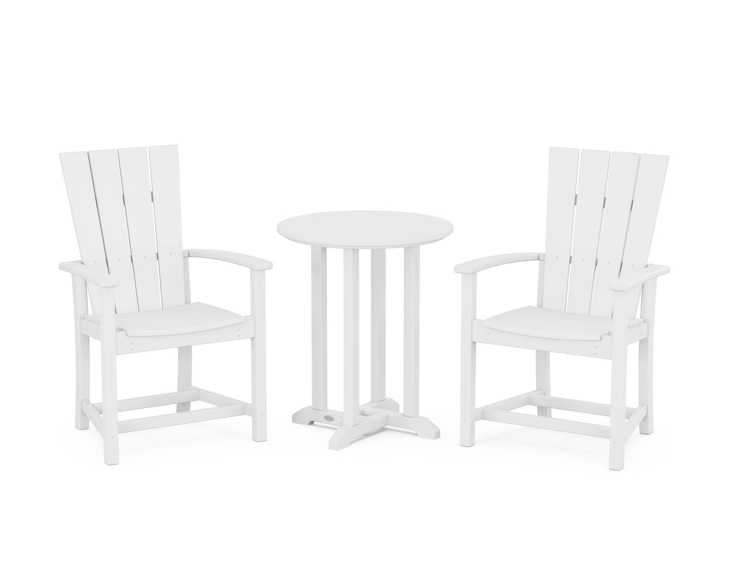 Quattro 3-Piece Round Farmhouse Bistro Dining Set
