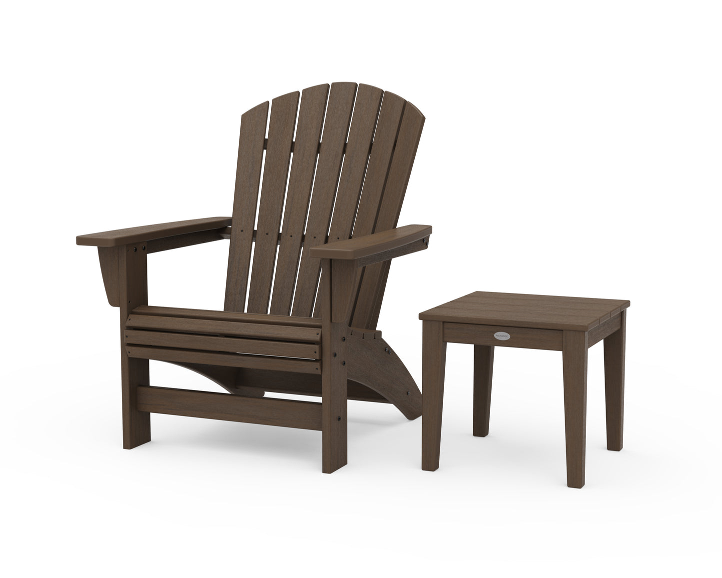 Nautical Grand Adirondack Chair with Side Table