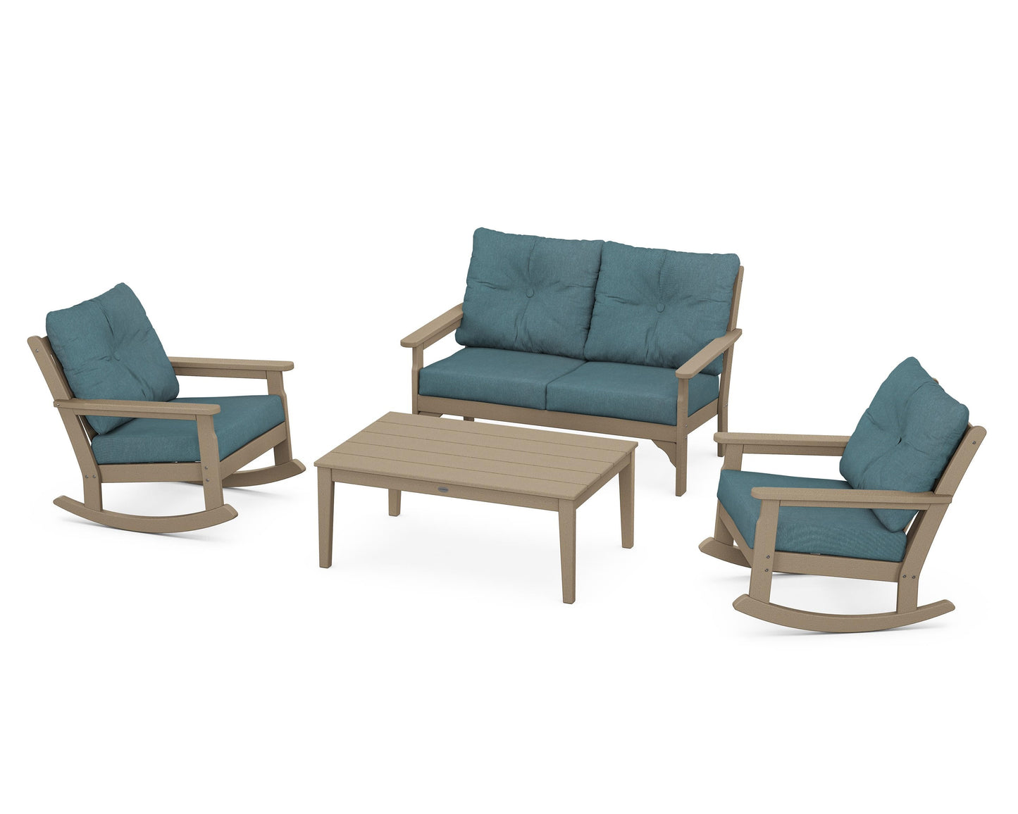 Vineyard 4-Piece Deep Seating Rocking Chair Set