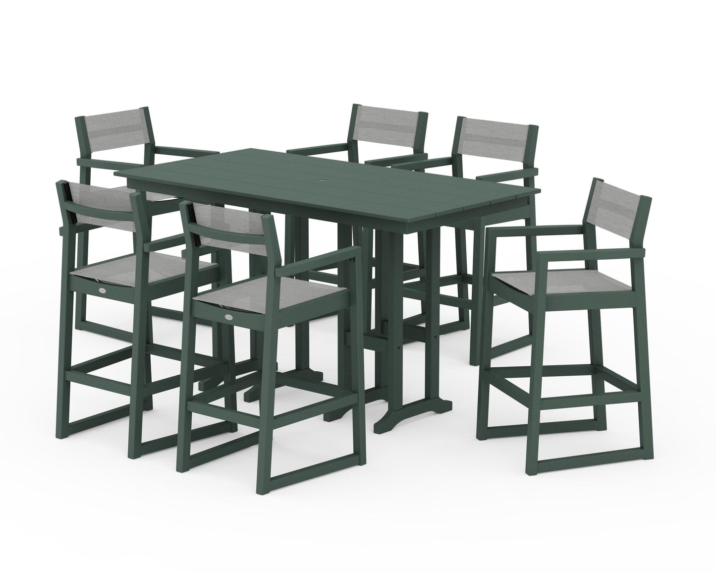 EDGE Sling Arm Chair 7-Piece Farmhouse Bar Set