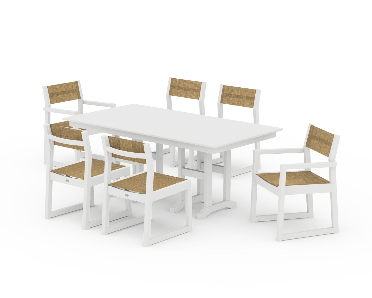 EDGE Sling 7-Piece Farmhouse Dining Set