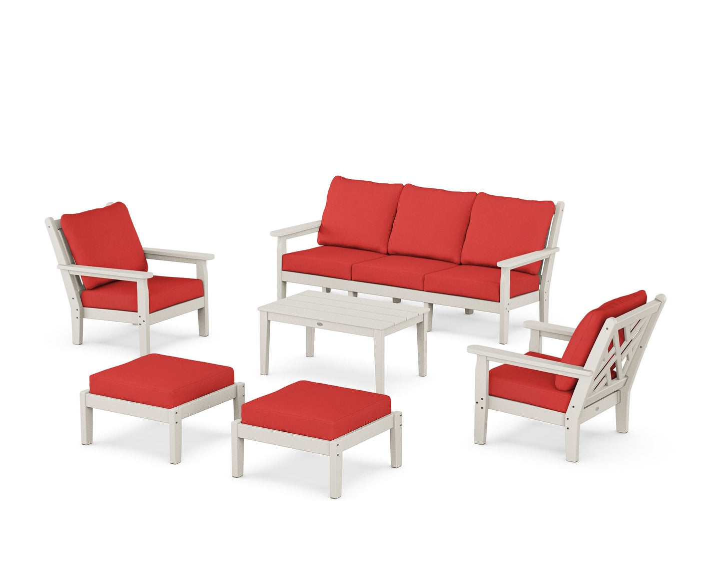 Chippendale 6-Piece Lounge Sofa Set