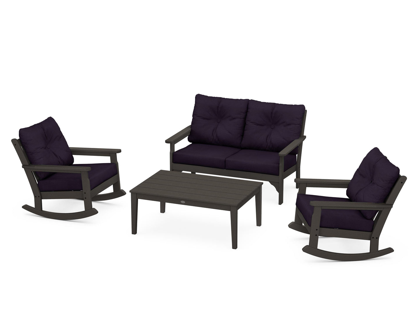 Vineyard 4-Piece Deep Seating Rocking Chair Set