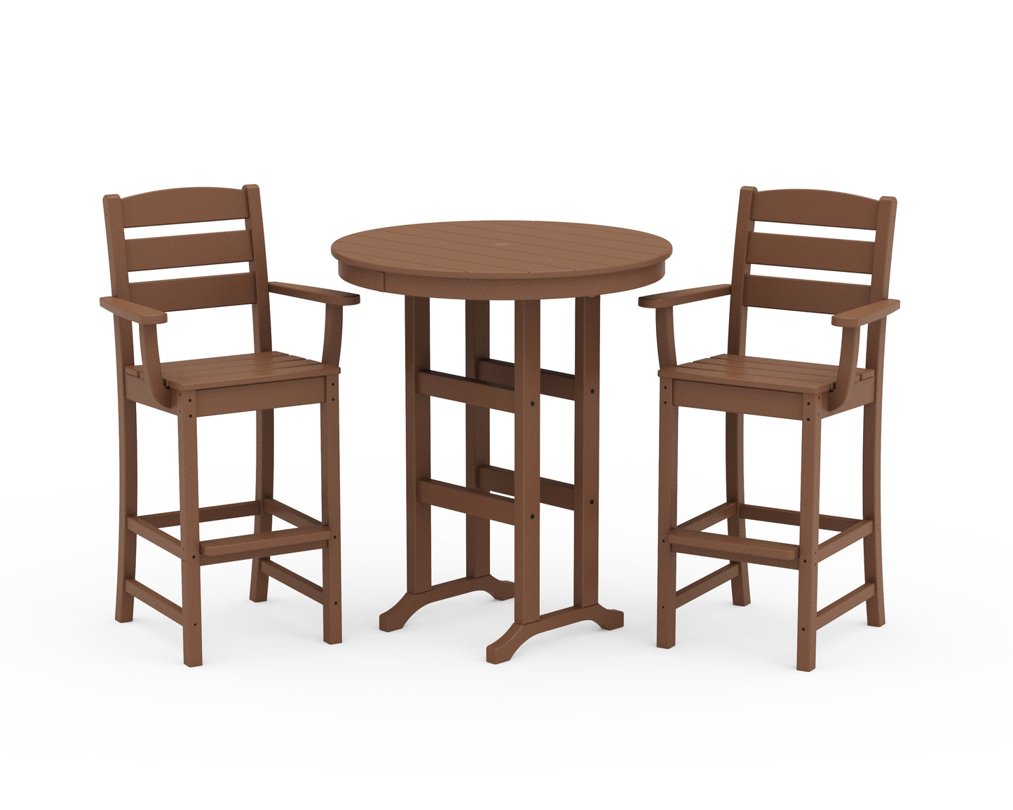 Lakeside 3-Piece Round Bar Arm Chair Set