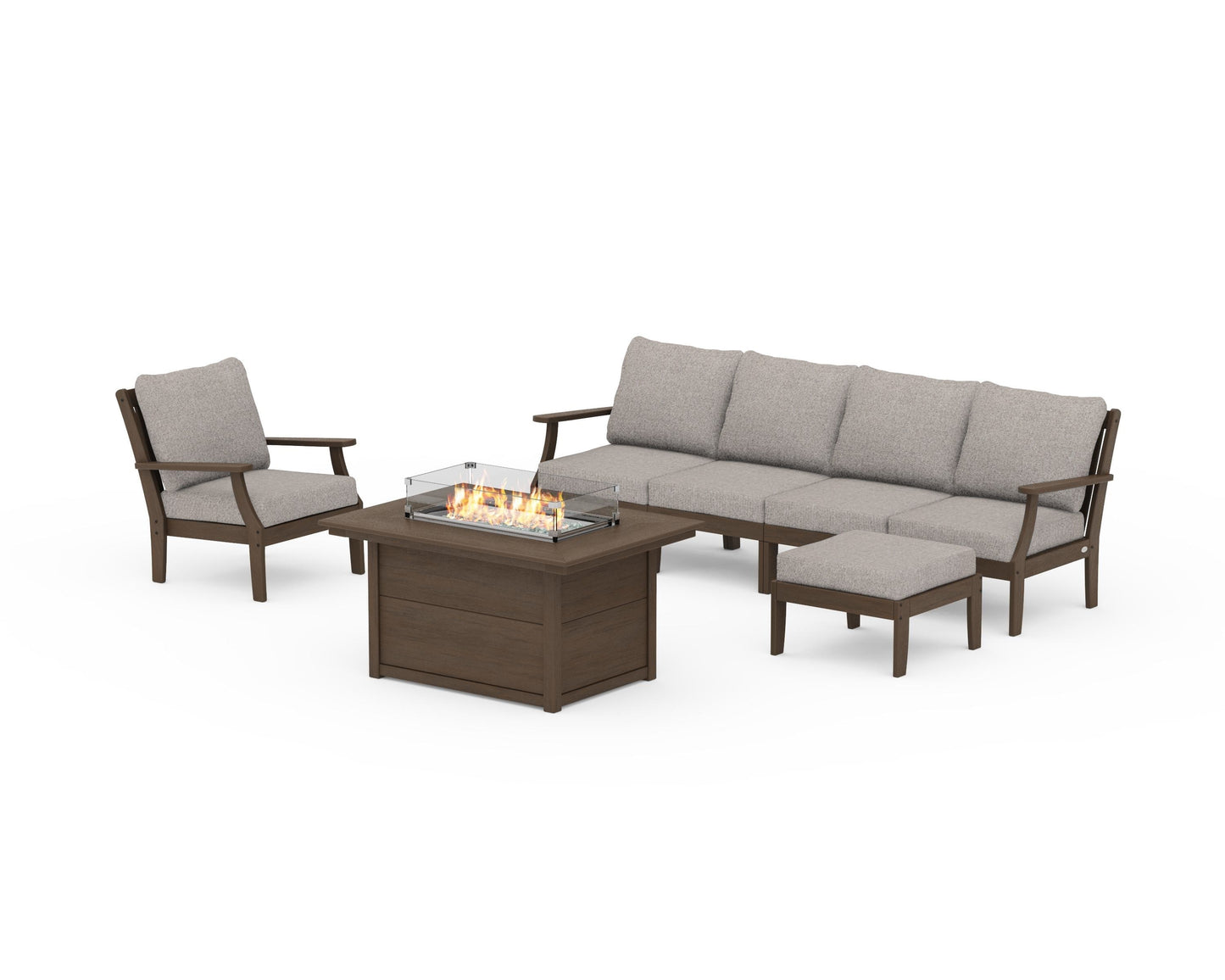 Braxton Sectional Lounge and Fire Pit Set
