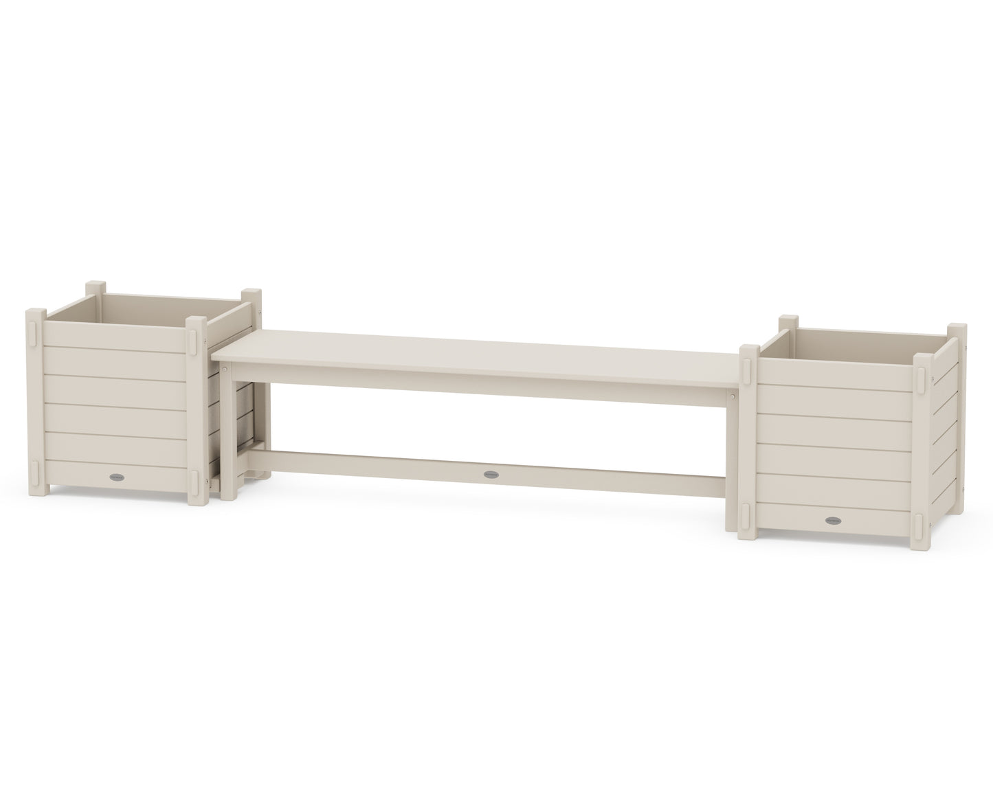 60" Nautical Straight Planter Bench Set - Large