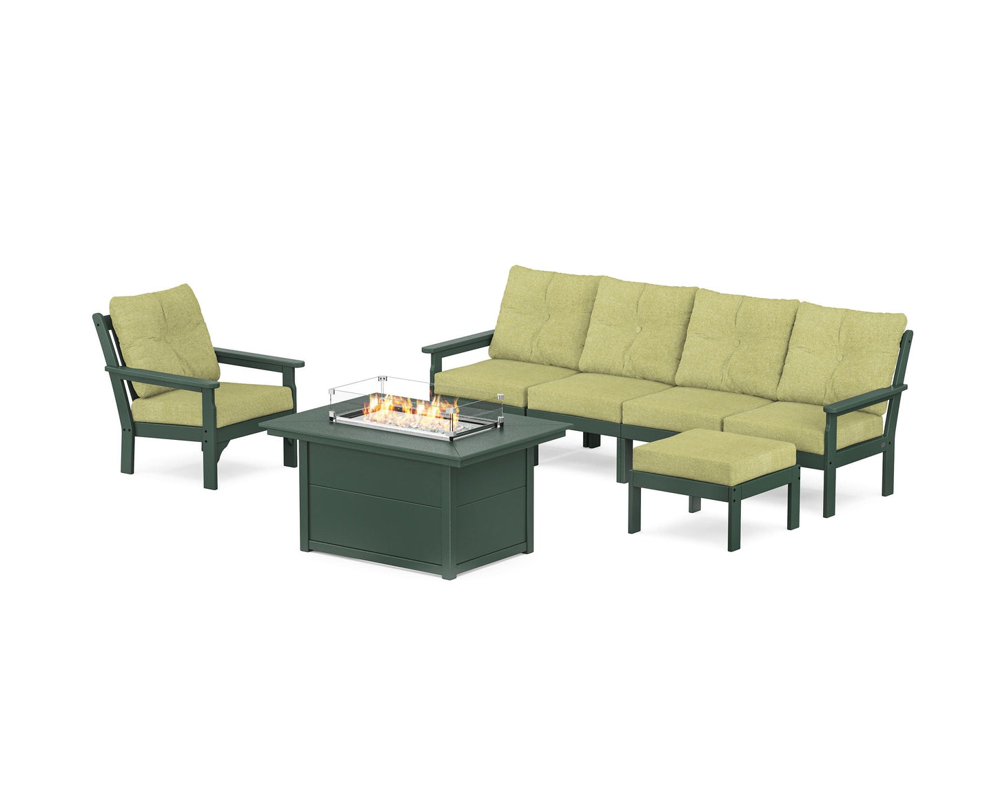 Vineyard Sectional Lounge and Fire Pit Set