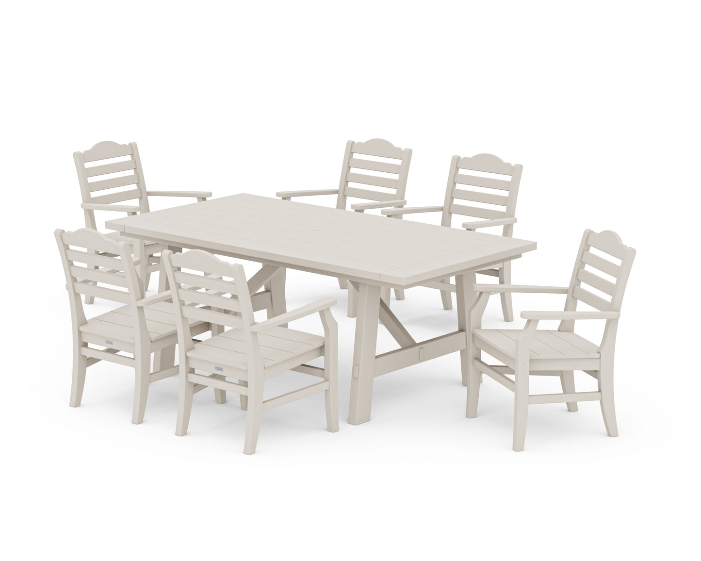 Savannah Arm Chair 7-Piece Rustic Farmhouse Dining Set