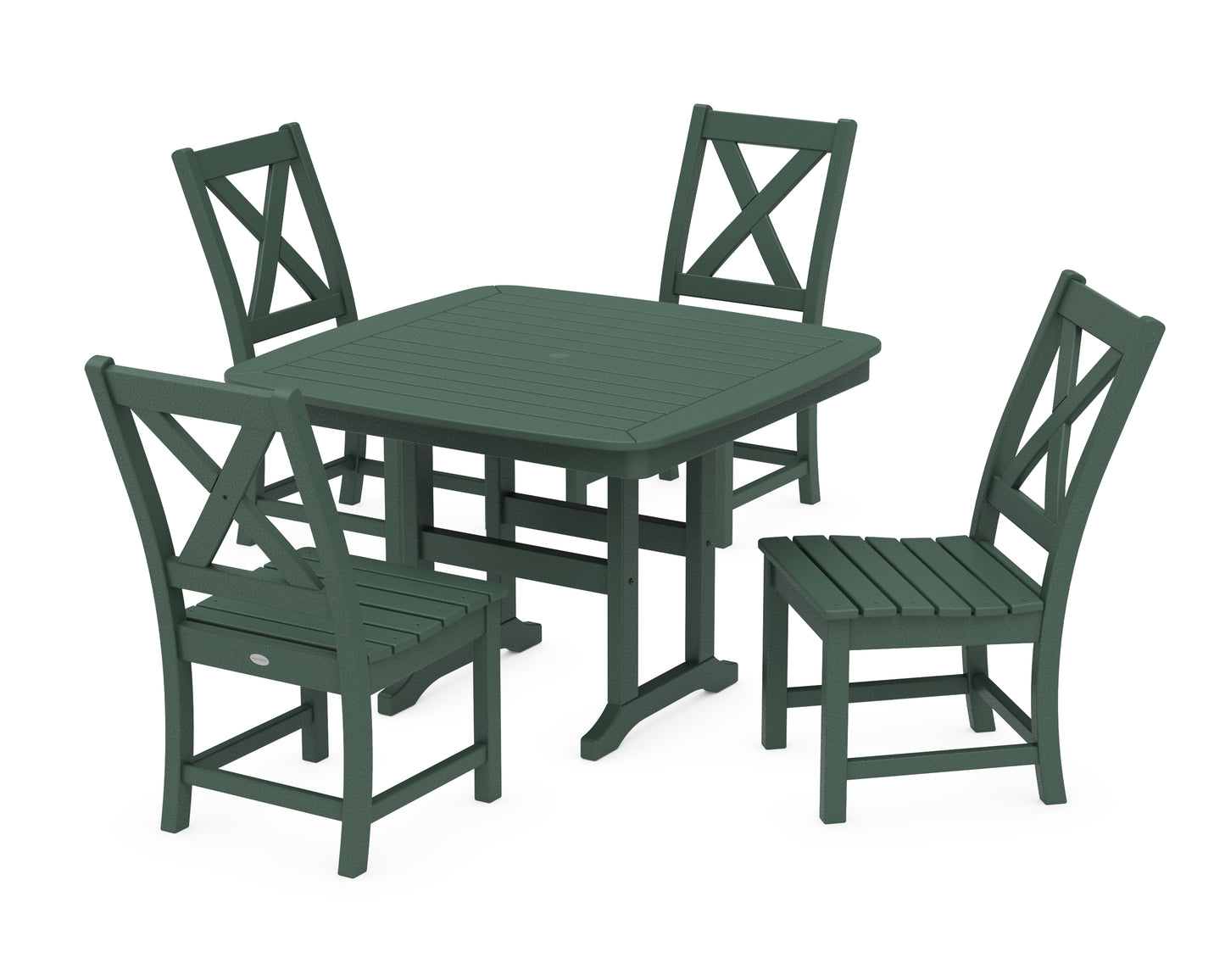 Braxton Side Chair 5-Piece Dining Set with Trestle Legs