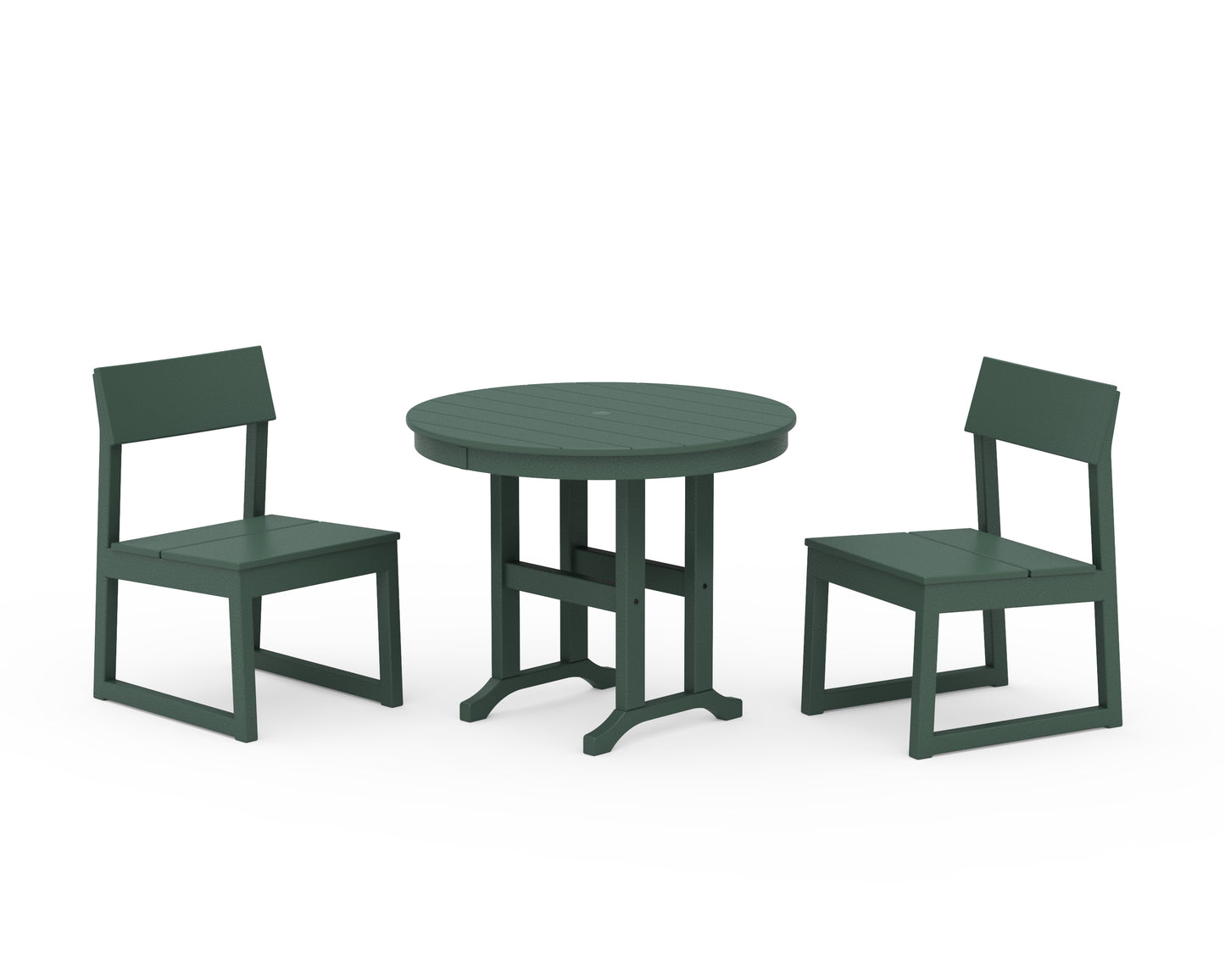 EDGE Side Chair 3-Piece Round Dining Set