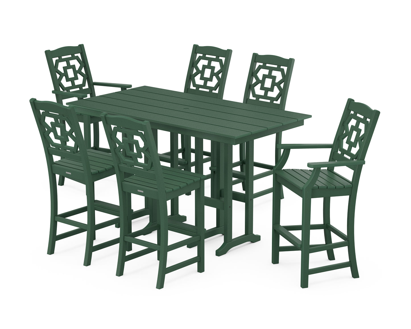 Chinoiserie 7-Piece Farmhouse Bar Set