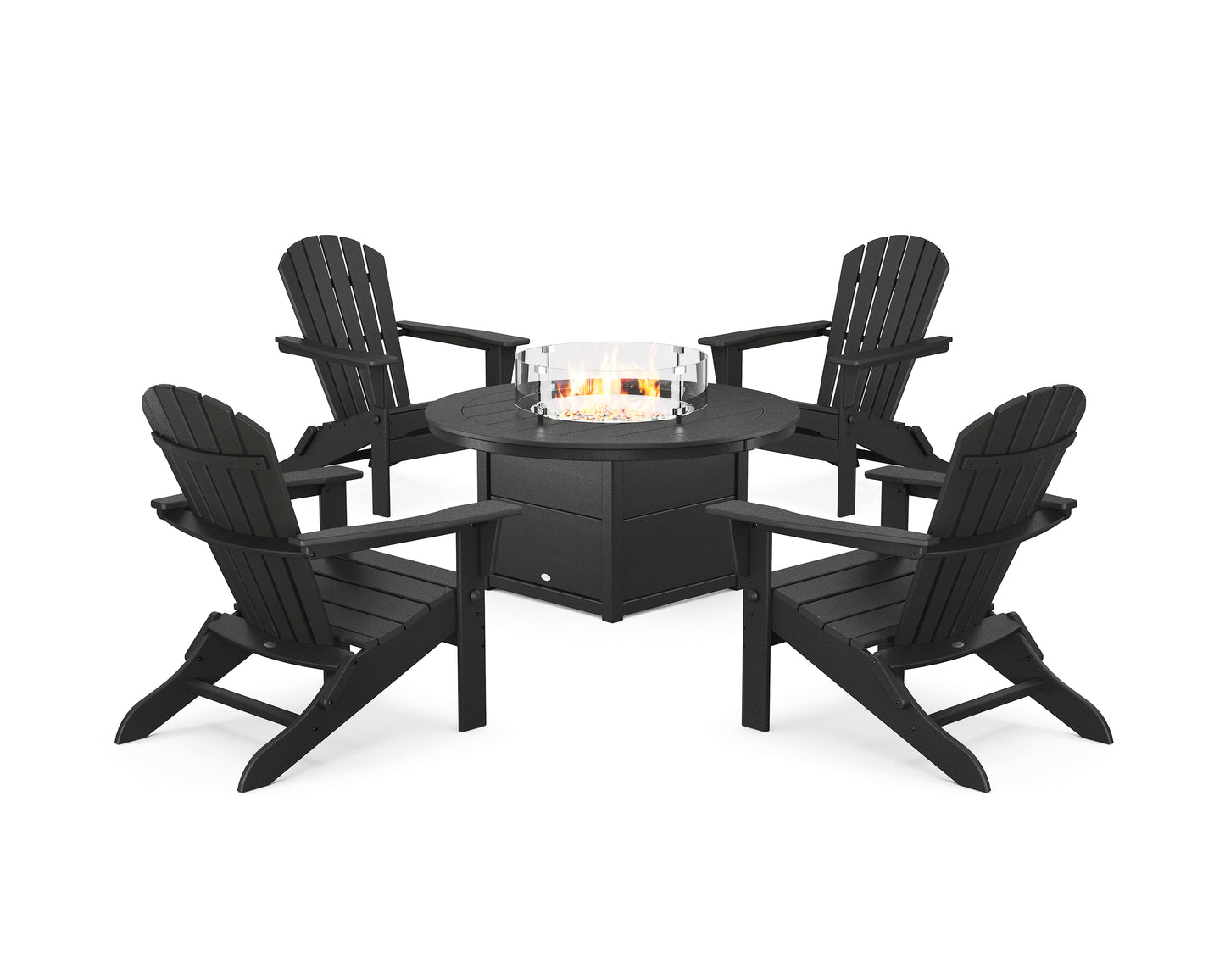 South Beach 5-Piece Folding Adirondack Fire Chat Set