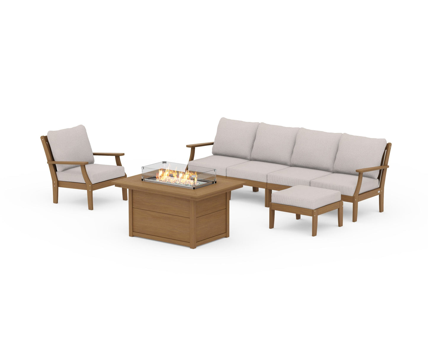 Braxton Sectional Lounge and Fire Pit Set