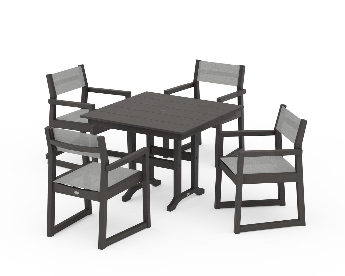 EDGE Sling Arm Chair 5-Piece Farmhouse Dining Set