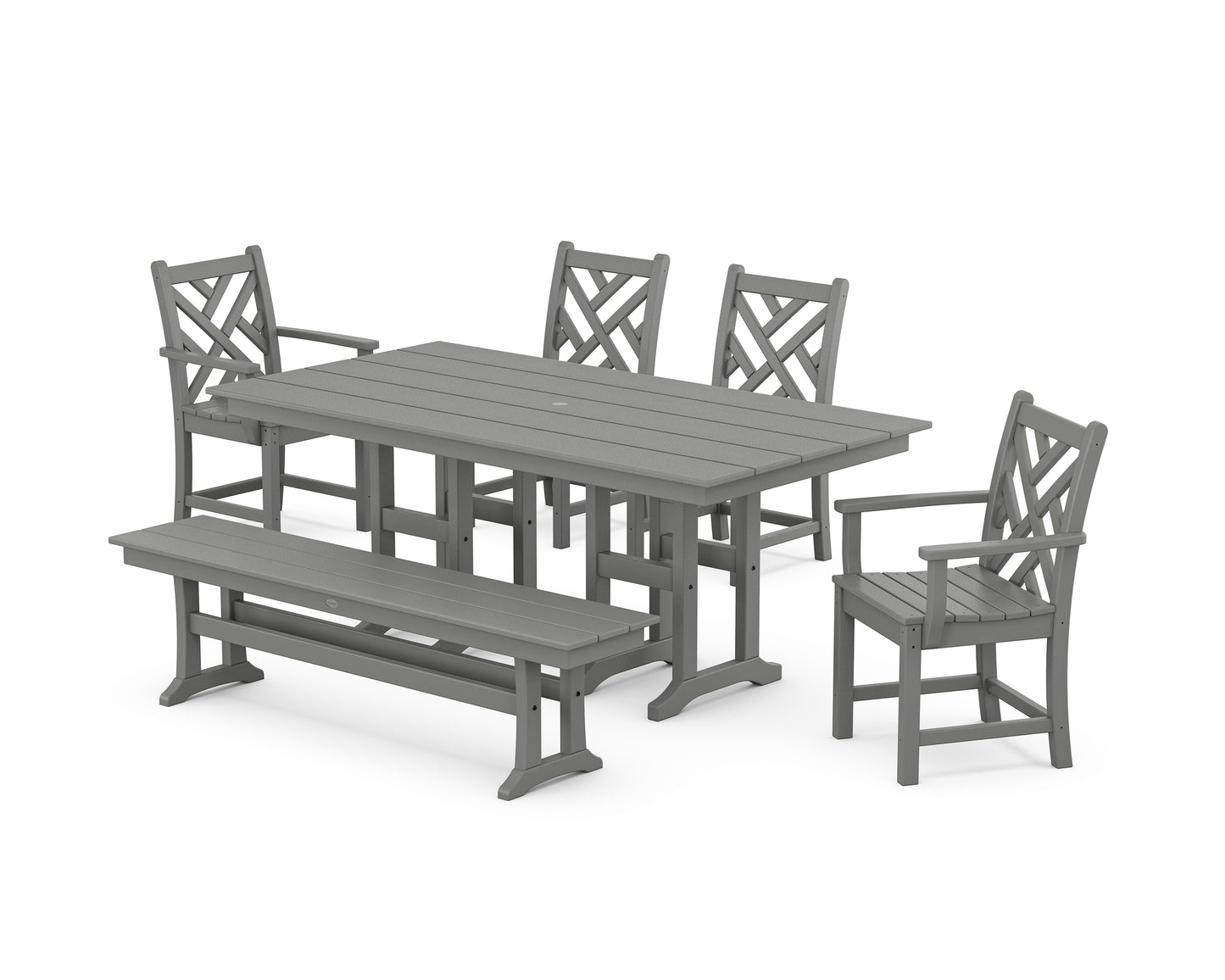 Chippendale 6-Piece Farmhouse Dining Set