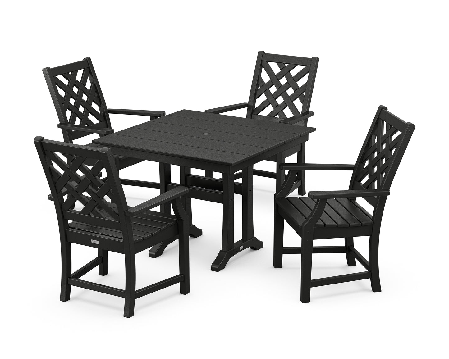 Wovendale 5-Piece Farmhouse Dining Set with Trestle Legs