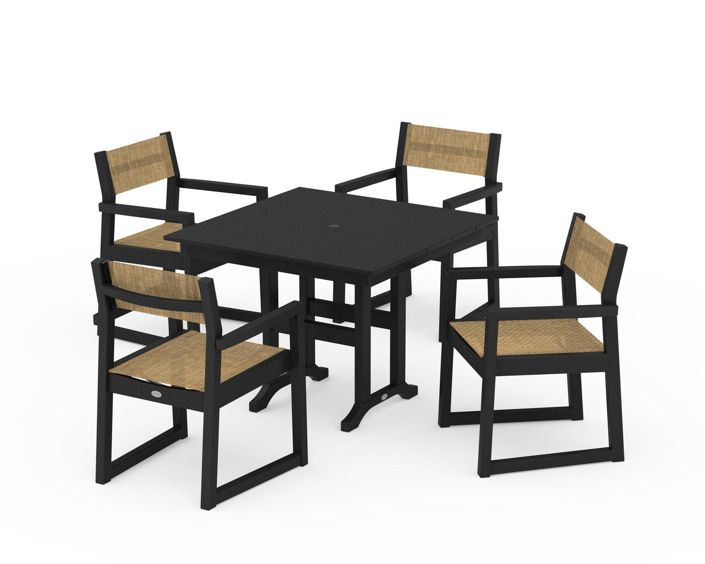 EDGE Sling Arm Chair 5-Piece Farmhouse Dining Set