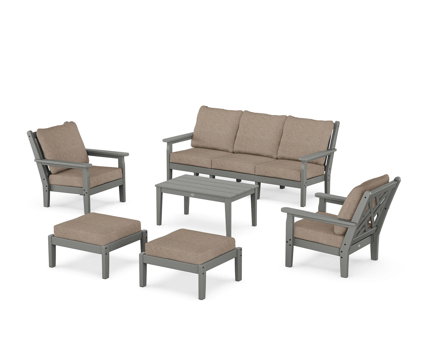 Chippendale 6-Piece Lounge Sofa Set