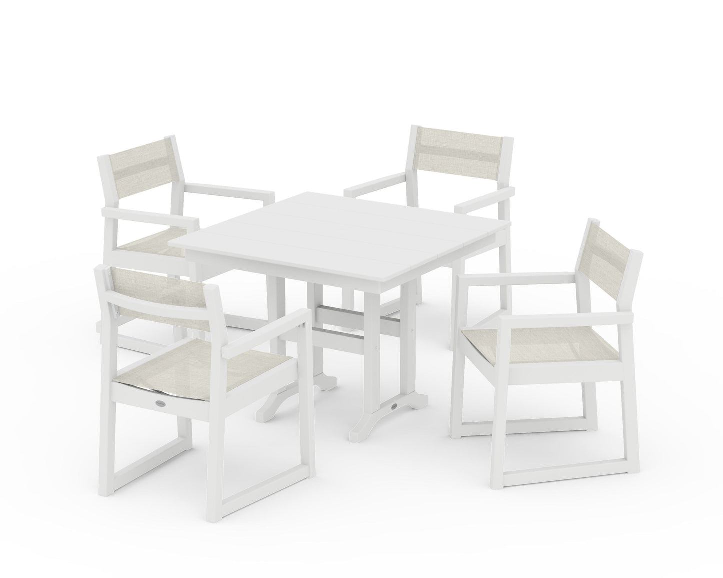 EDGE Sling Arm Chair 5-Piece Farmhouse Dining Set