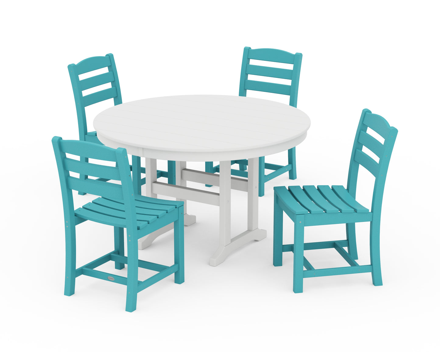 La Casa CafÃ© Side Chair 5-Piece Round Farmhouse Dining Set