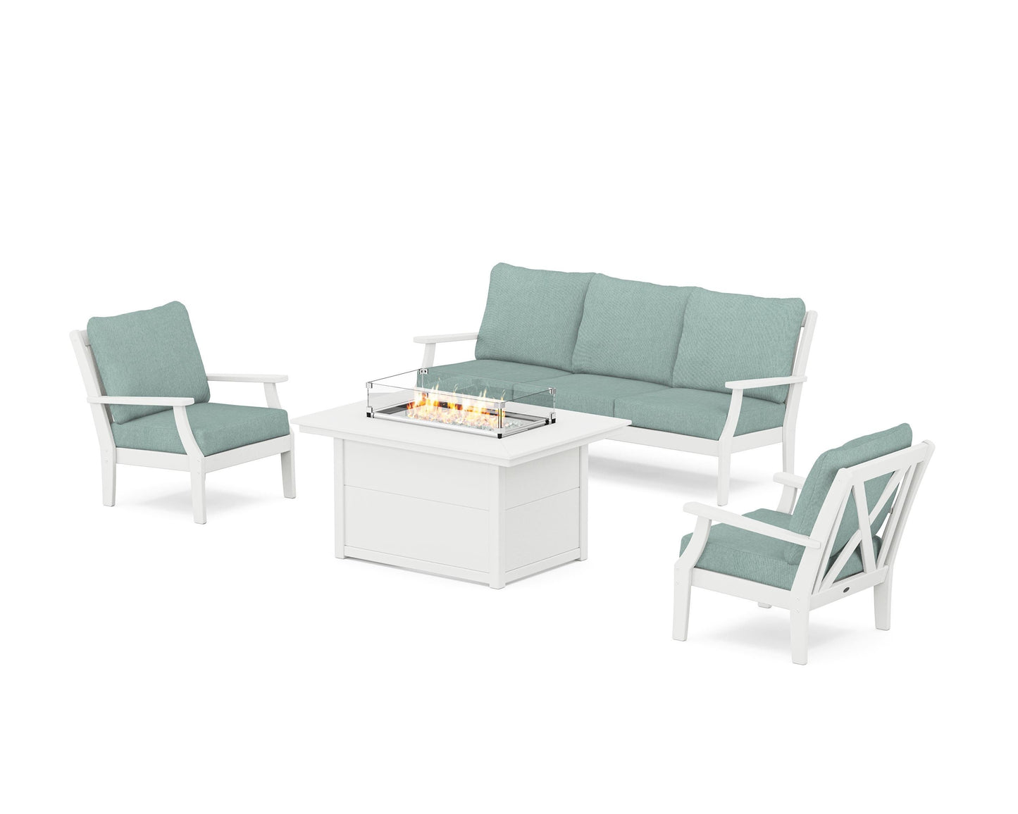 Braxton Deep Seating Fire Pit Table Set
