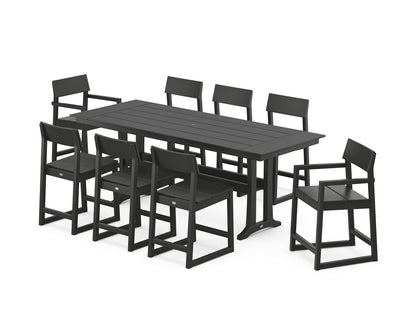 EDGE 9-Piece Farmhouse Counter Set with Trestle Legs