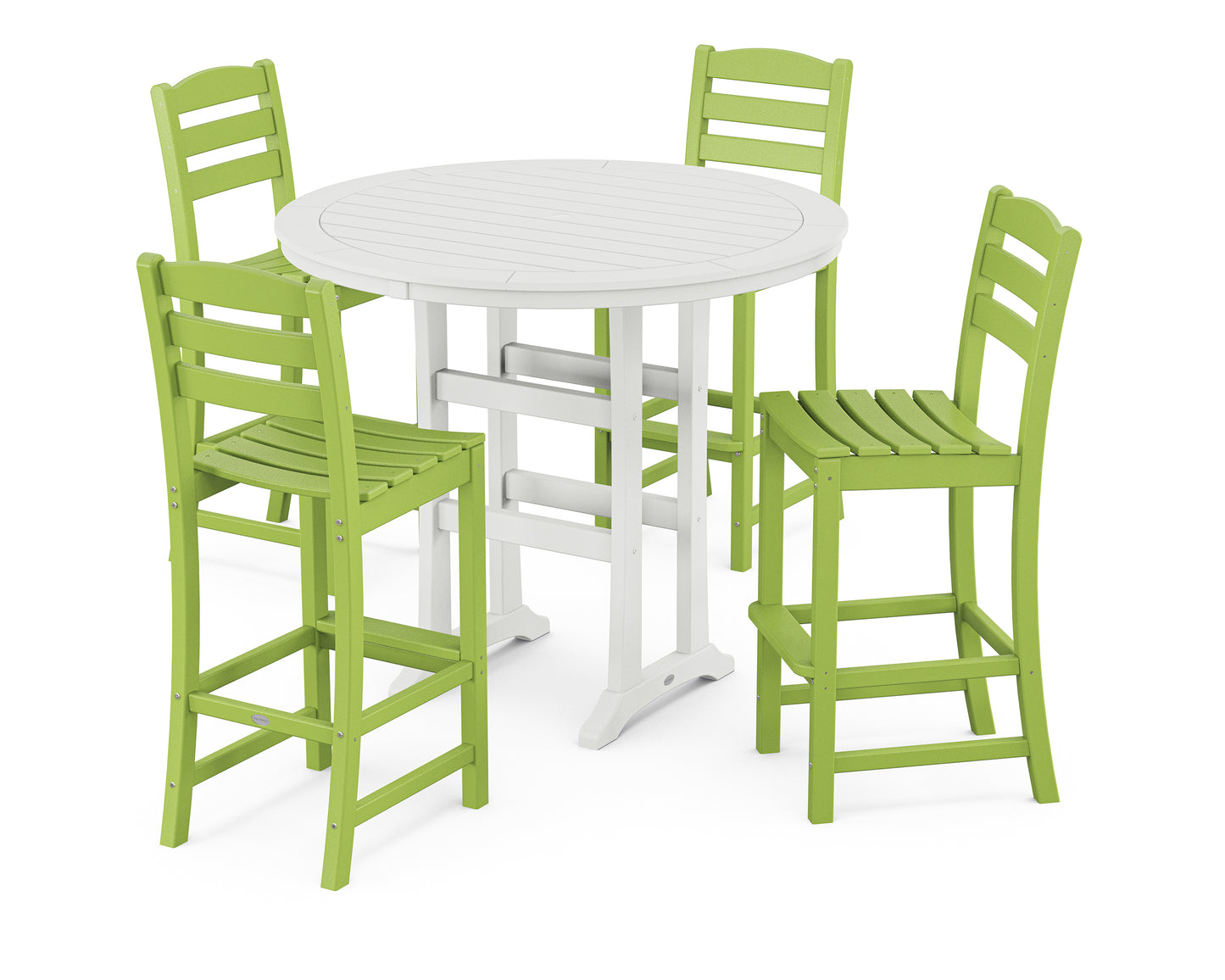 La Casa Caf‚ 5-Piece Side Chair Bar Dining Set