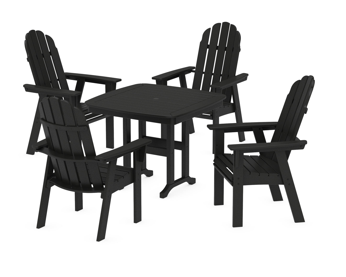 Vineyard Curveback Adirondack 5-Piece Dining Set