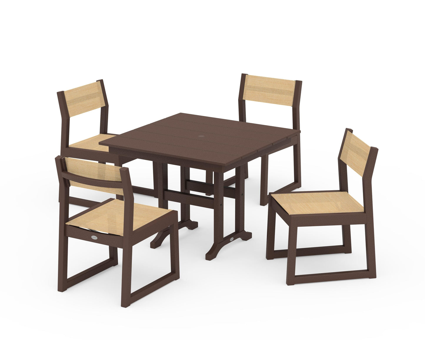 EDGE Sling Side Chair 5-Piece Farmhouse Dining Set