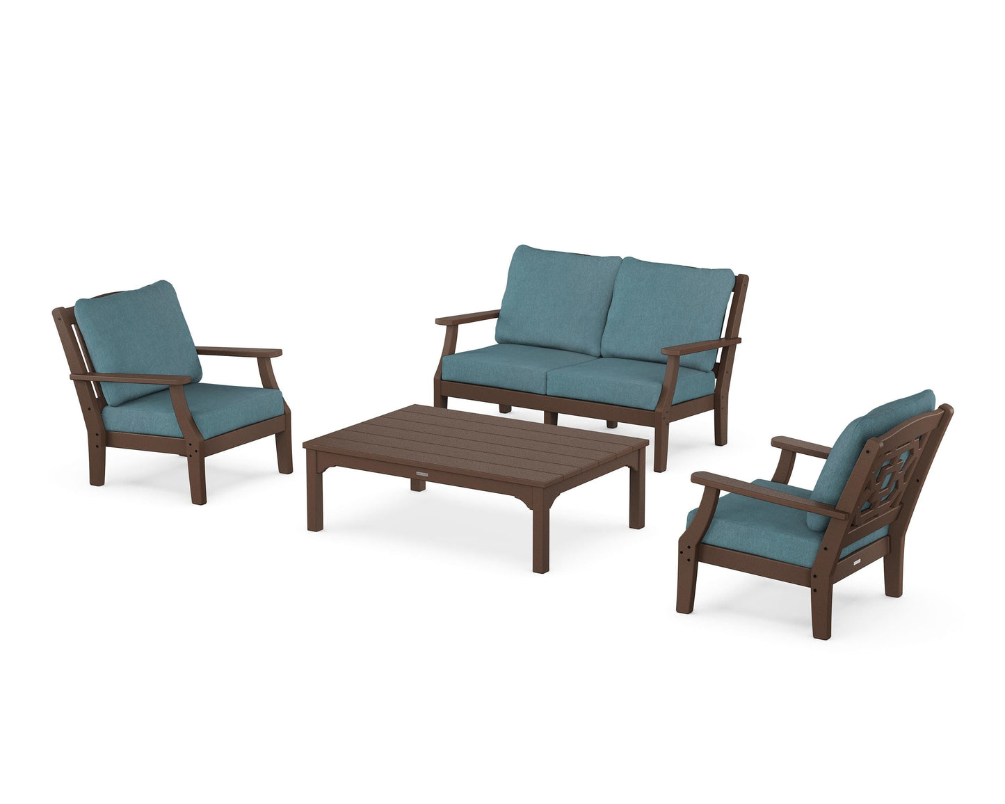 Chinoiserie 4-Piece Deep Seating Set with Loveseat