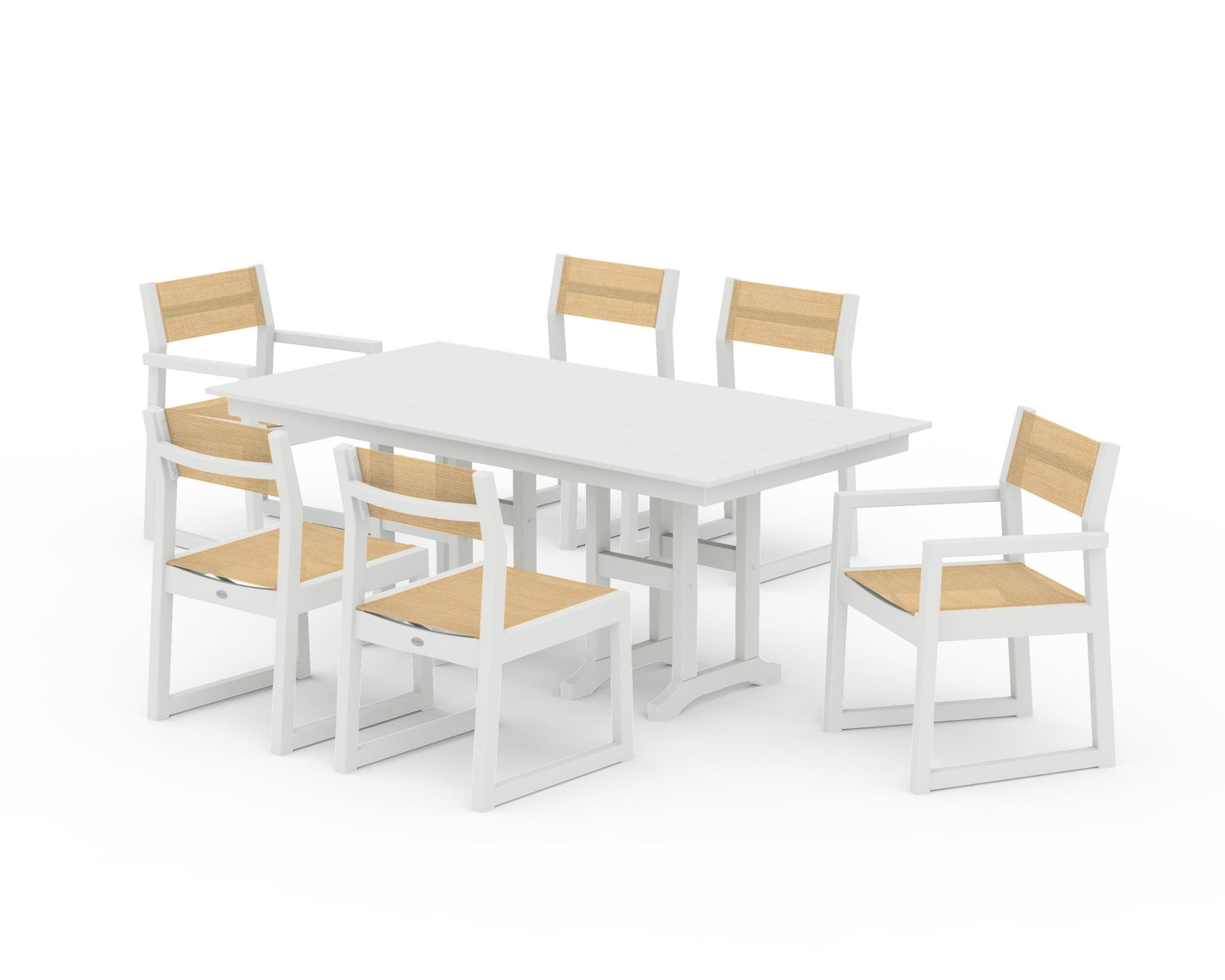 EDGE Sling 7-Piece Farmhouse Dining Set
