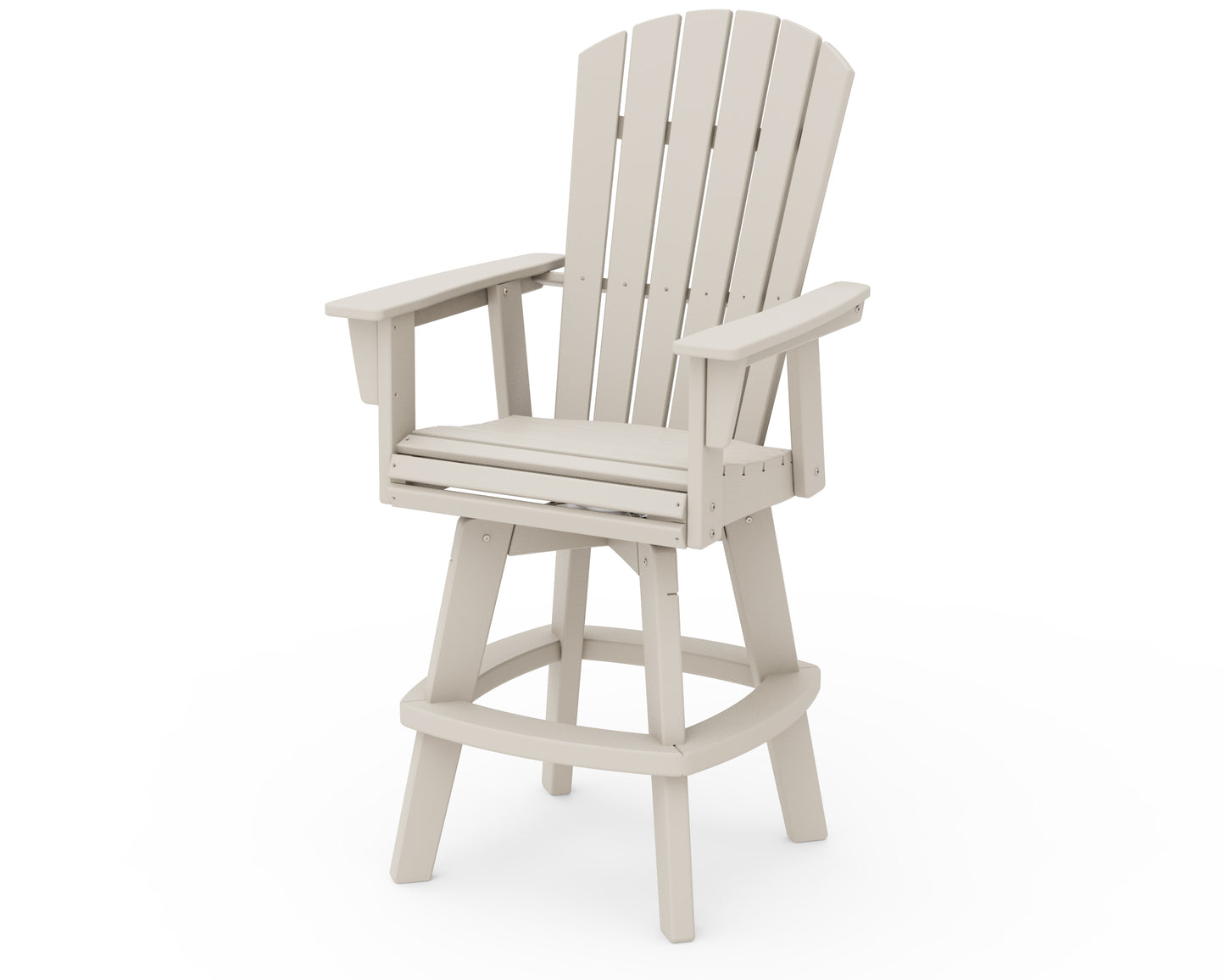 Nautical Curveback Adirondack Swivel Bar Chair