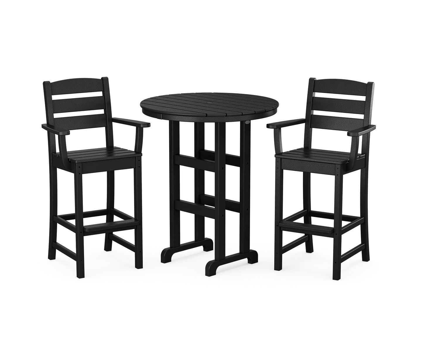 Lakeside 3-Piece Round Bar Arm Chair Set